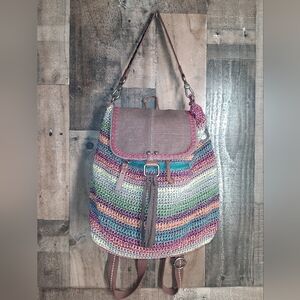 The Sak Bohemian Avalon Convertible Crochet Backpack Multicolor